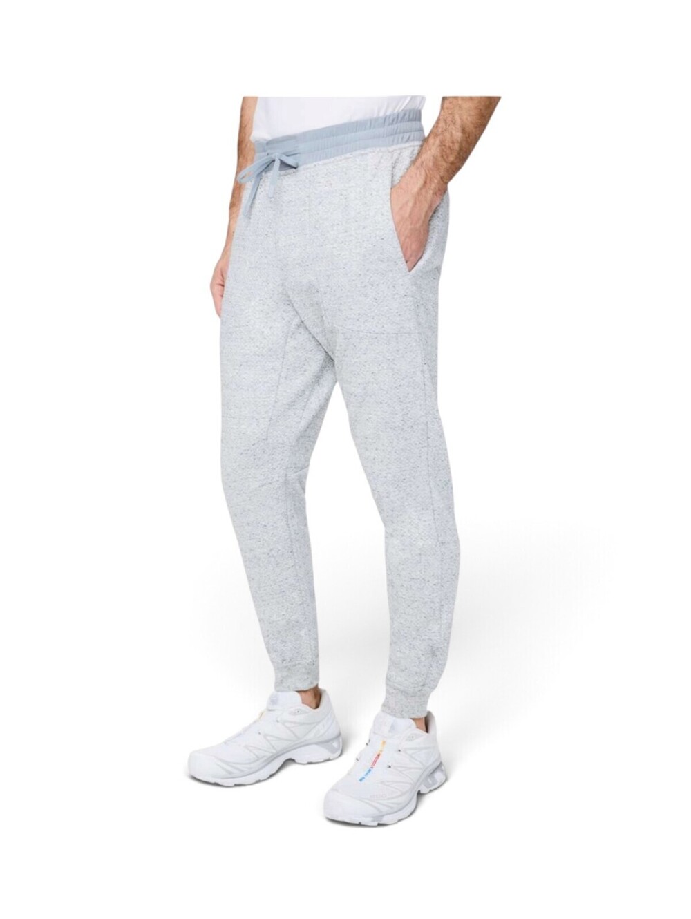 Lululemon At Ease Jogger Men’s Medium Heathered Melody Light Grey Black